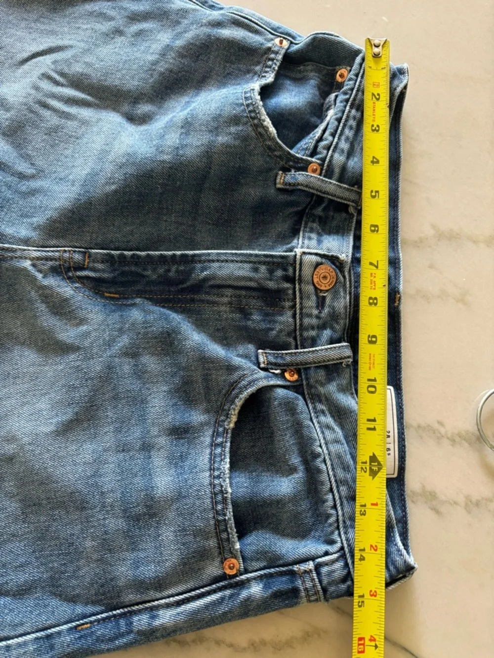 GAP High Rise Barrel Jean Medium Wash size 28s - Picture 6 of 10